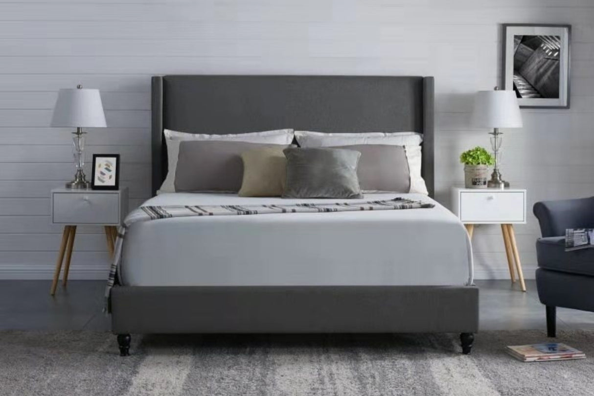 Oriana Bed frame Grey Queen Size