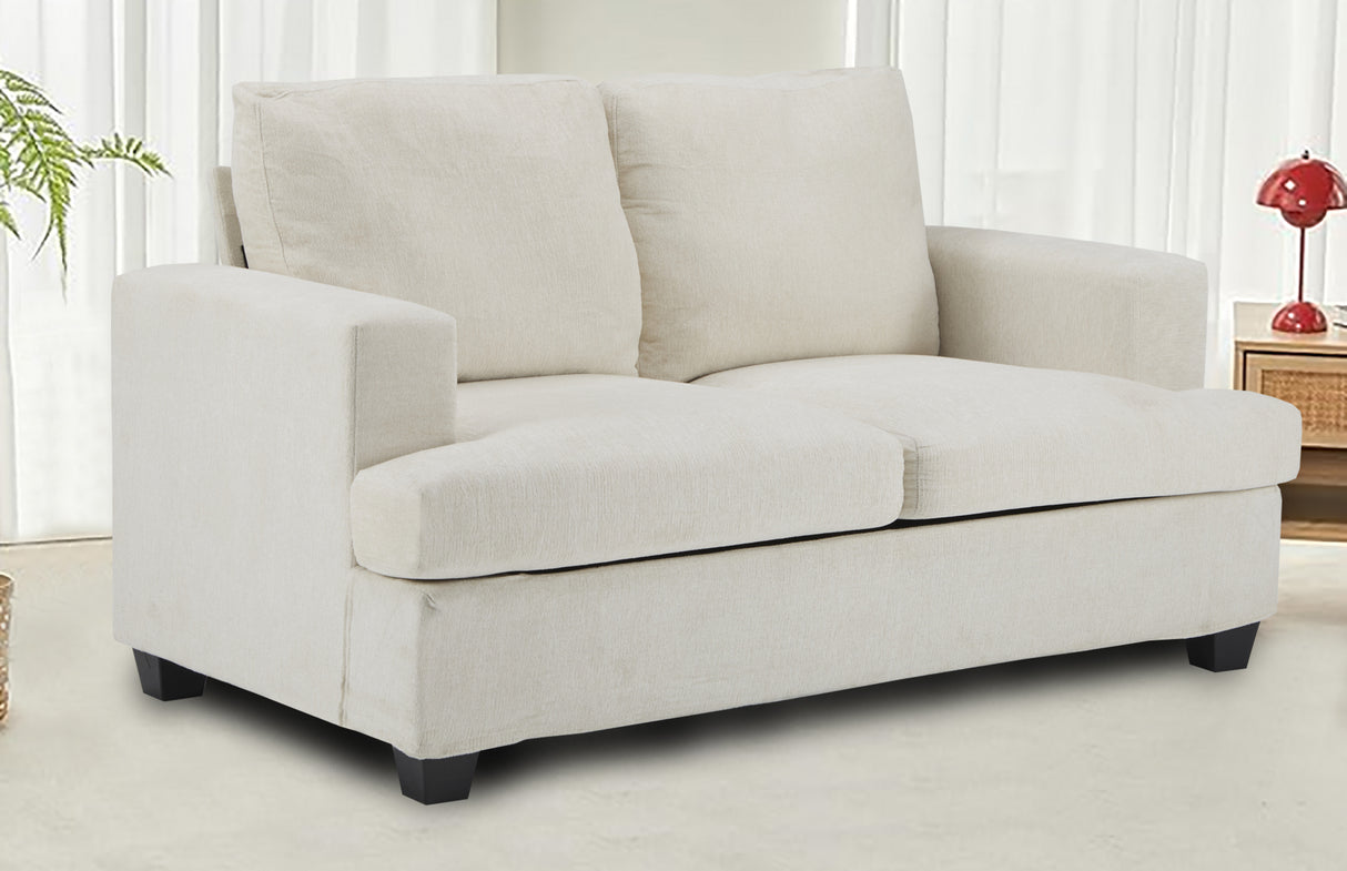 Chenille Beige 2 Seater Sofa