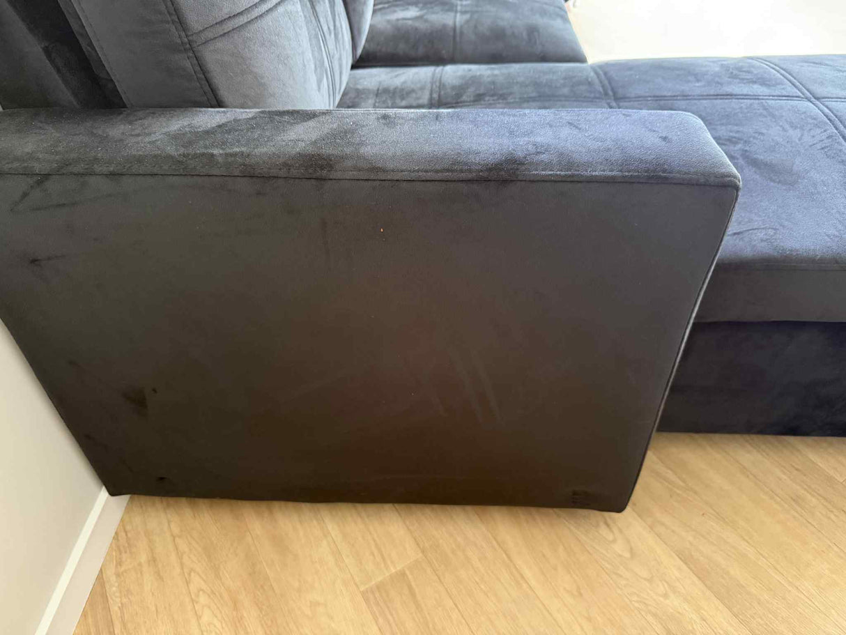 Haven Reversible Pullout Sofa bed Grey Velvet, Factory Second – Minor Cosmetic Imperfection