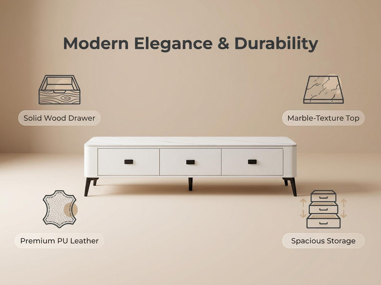 Luxe Sintered Stone TV Entertainment Unit