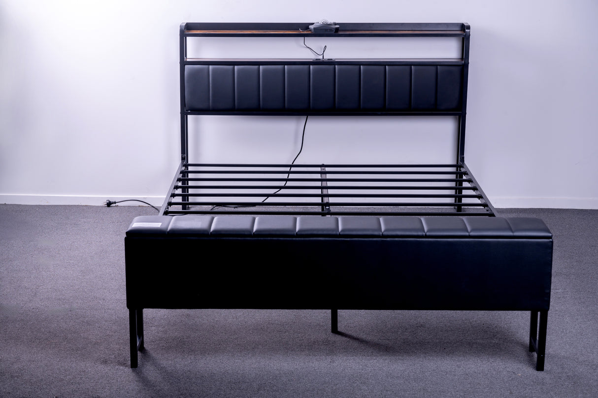 Dalton Upholstered Platform Bedframe Queen