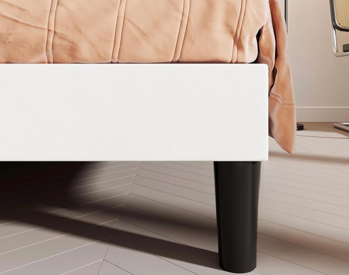 Wyllie Bed Frame Beige White Double