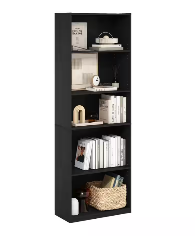 Espresso Five Tiers Bookshelf