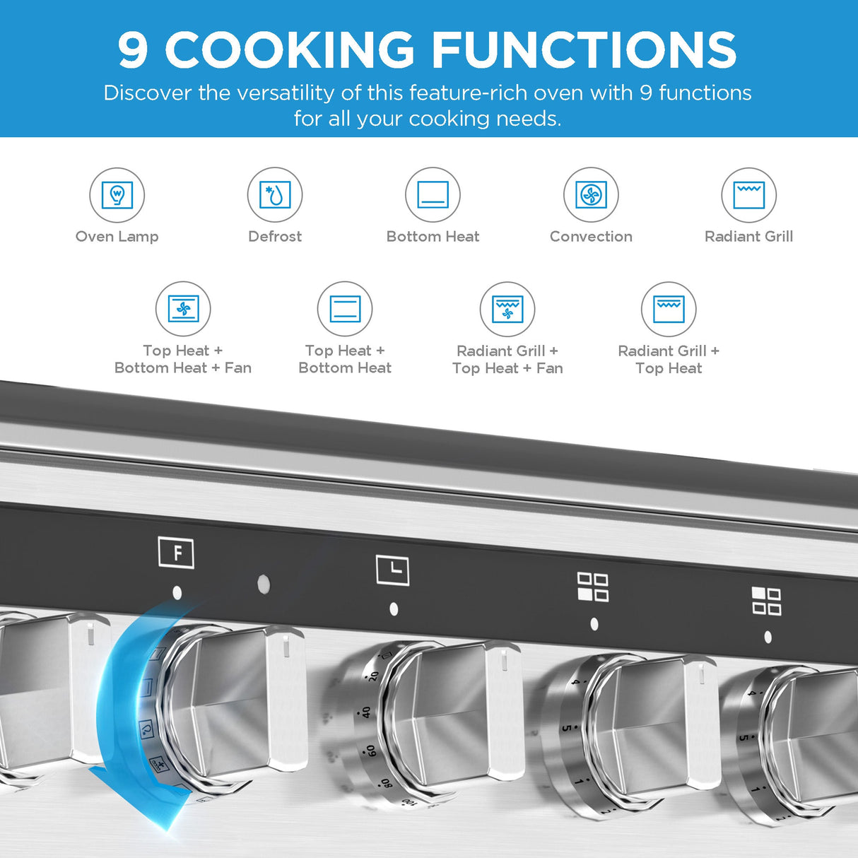 Midea 24DMS4G113 60cm Freestanding Gas Cooker