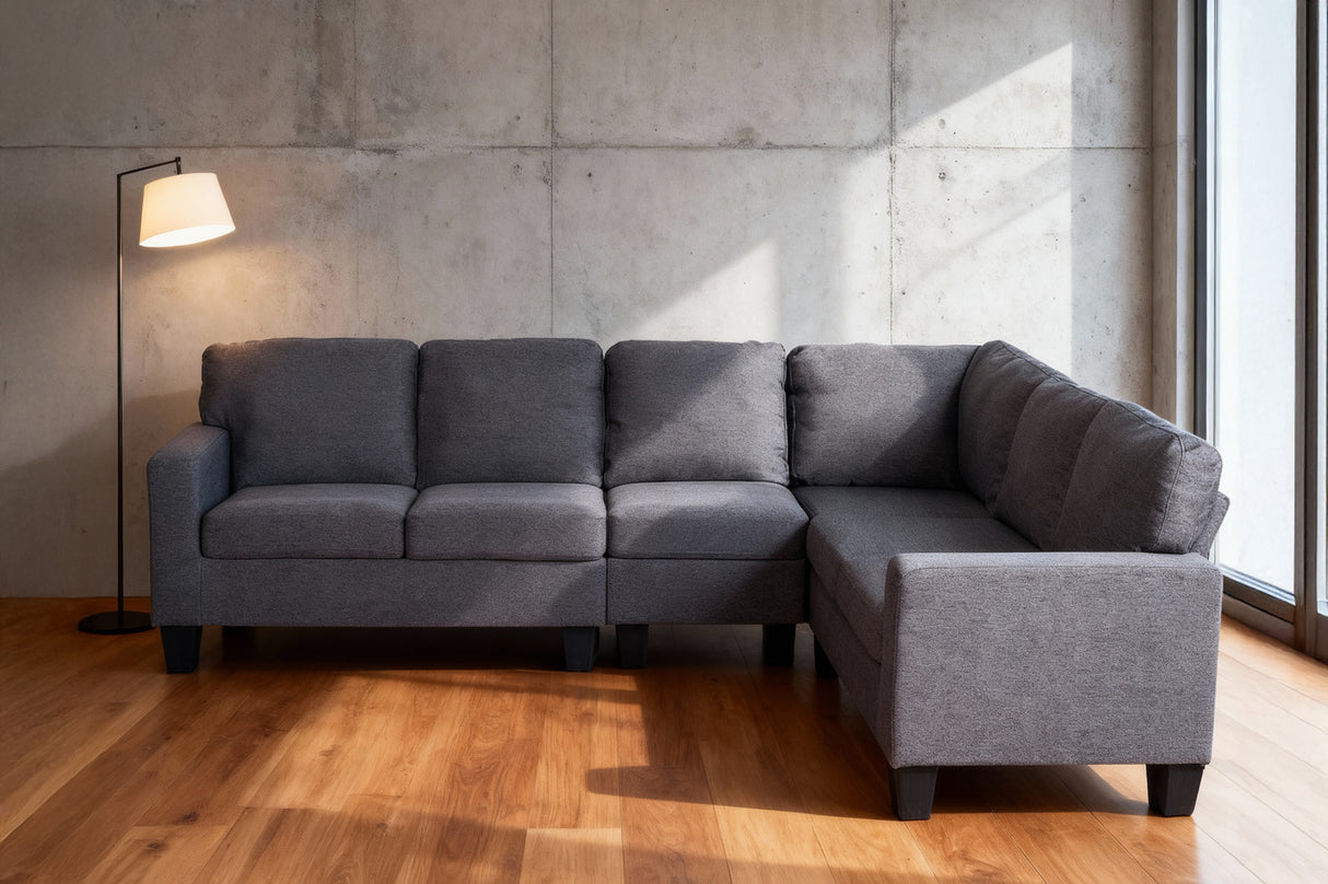 Papango Reversible Corner Sofa (Dark Grey)