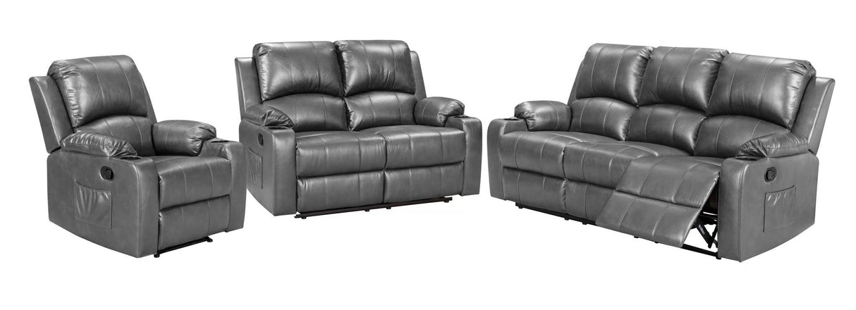 Cyril Recliner 1 seater PVC Grey