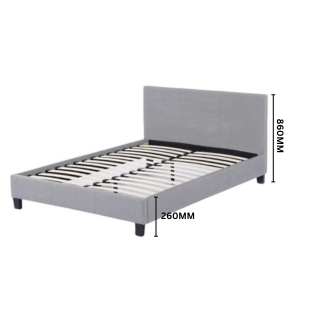 Comins Bed Frame Black Velvet Queen