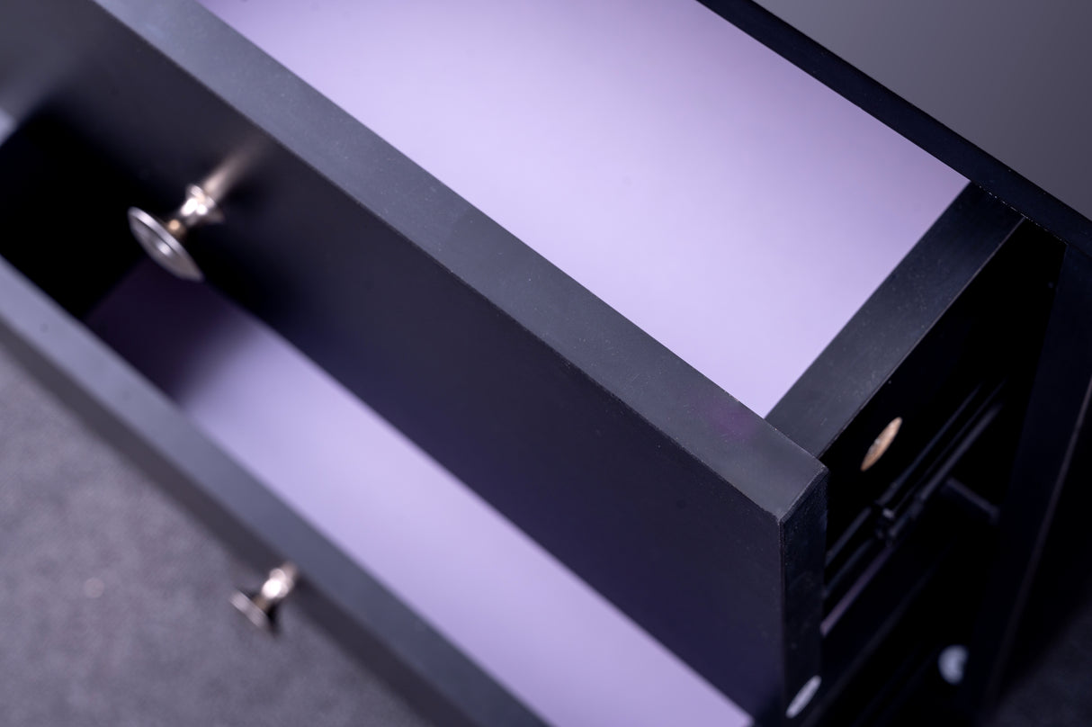 'Pamela' Bedside Table Black