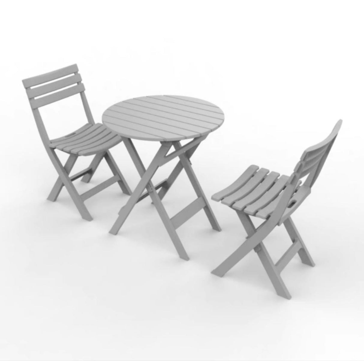 Sabo Outdoor Dining Table and 2 Chairs Grey