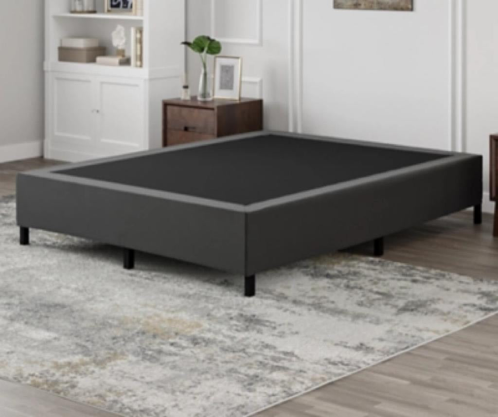 Misty Fabric Platform Bed Base Queen