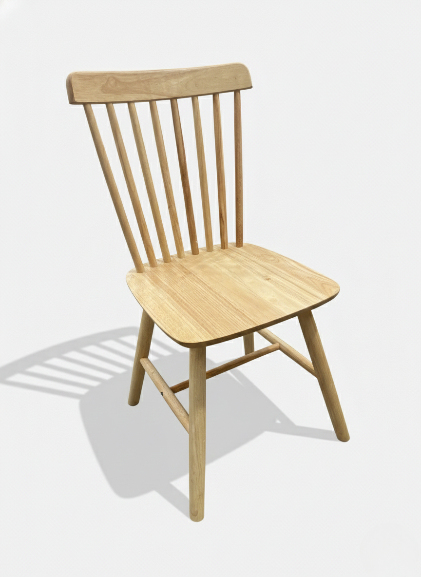 Astor Rubber Wood Dining Chair Light Oak New