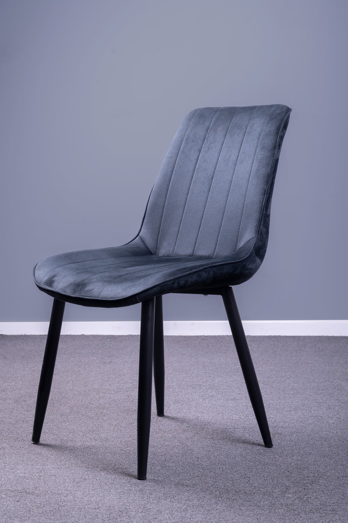 Upton Black Velvet Dining Chair