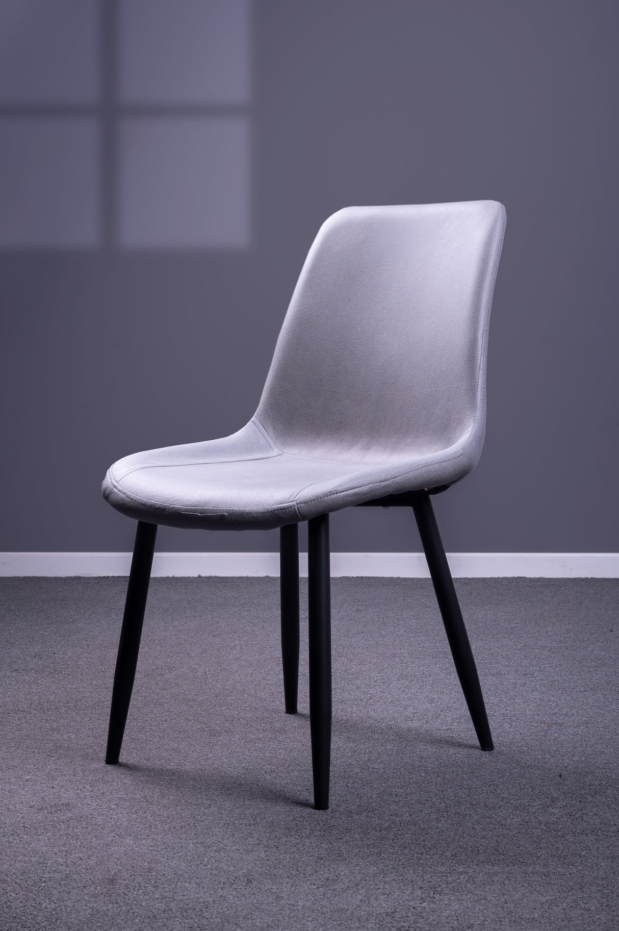 Owens Grey Chair with Black Legs Set of 4