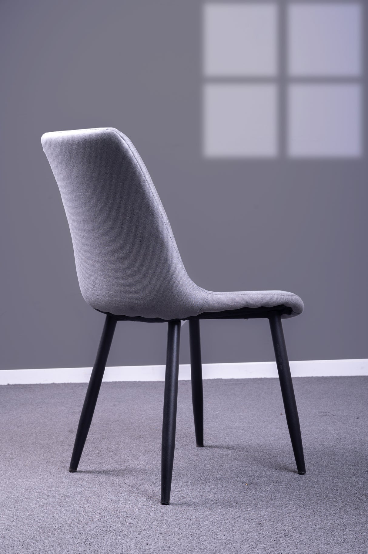 Owens Grey Chair with Black Legs Set of 4