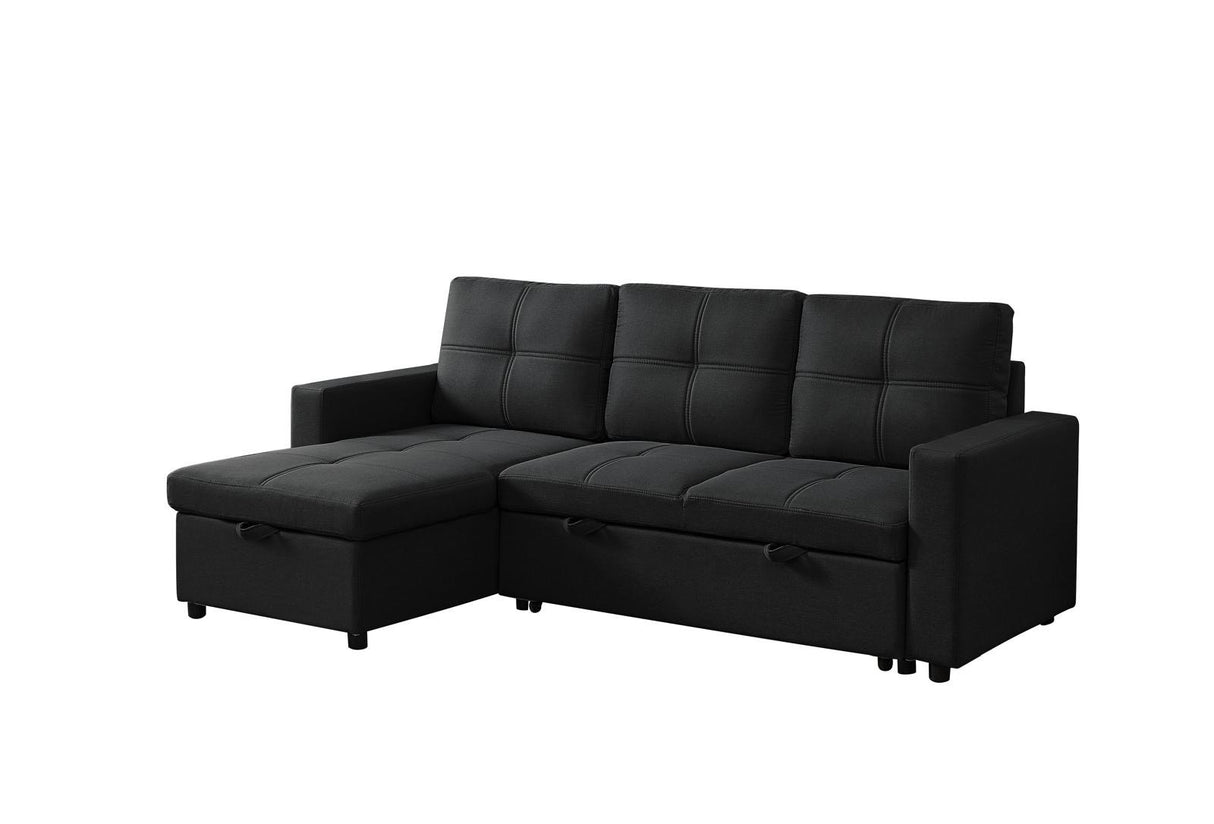 Haven Reversible Pullout Sofa bed Black Velvet, Factory Second – Minor Cosmetic Imperfection