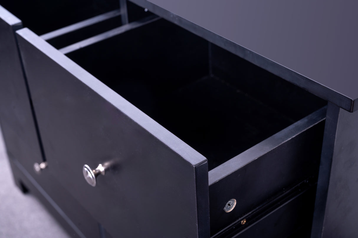 'Pamela' Chest of 7 Black Drawers