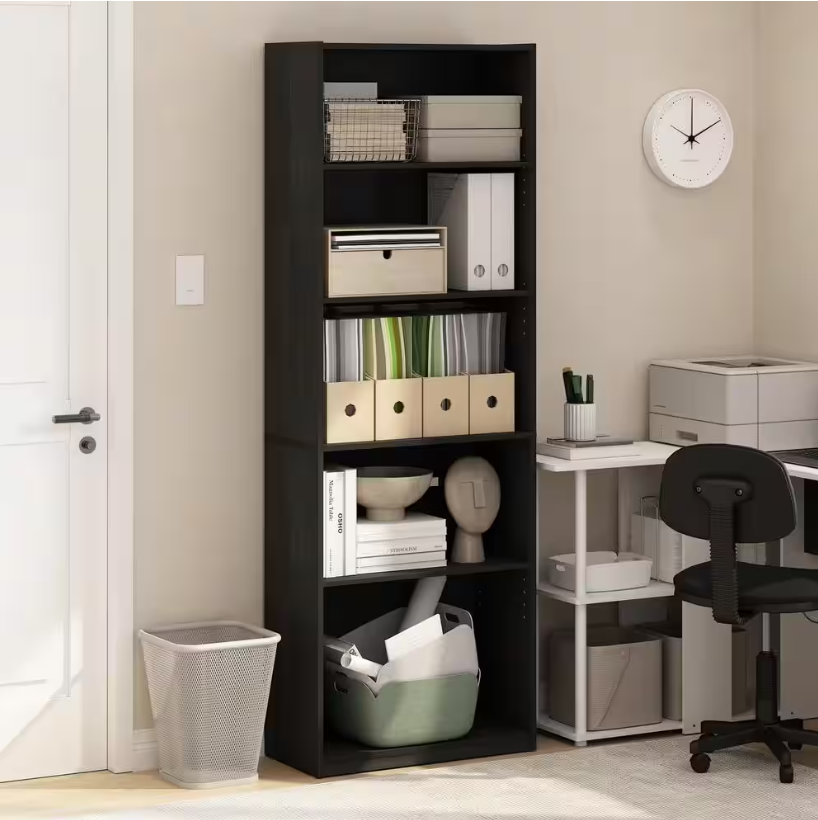 Espresso Five Tiers Bookshelf