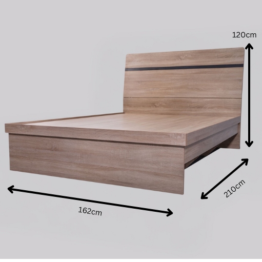 'Byron' Light Oak Bed frame with Storage Queen