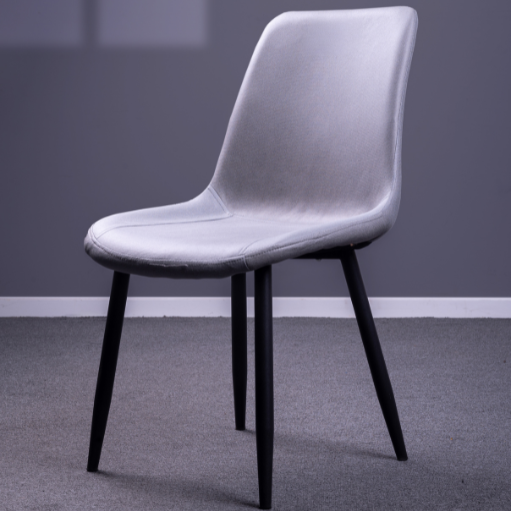 Owens Grey Chair with Black Legs