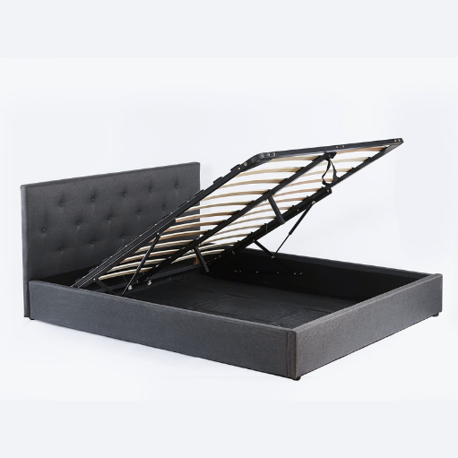 Pilkington Fabric Bed Frame with massive storage Dark Grey King