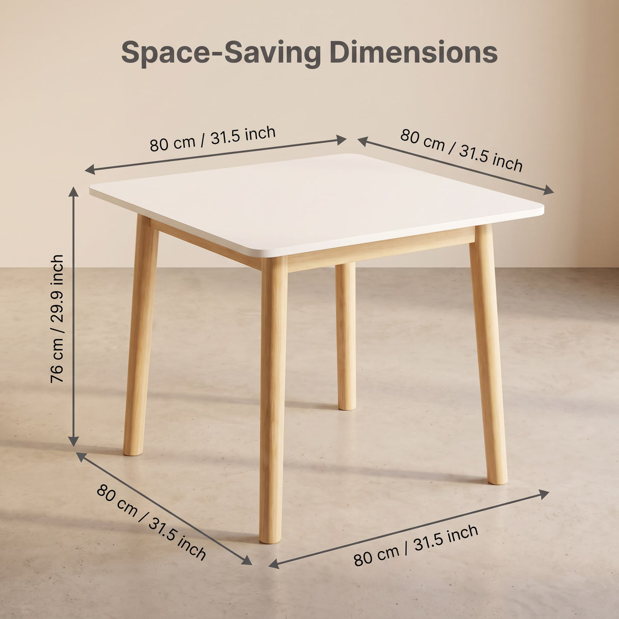 Metro Compact Dining Table - White