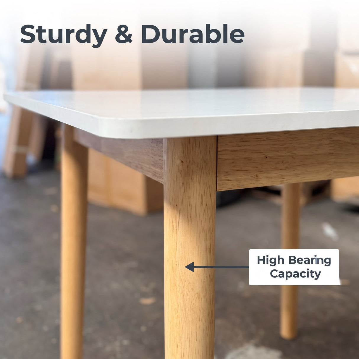 Metro Compact Dining Table - White