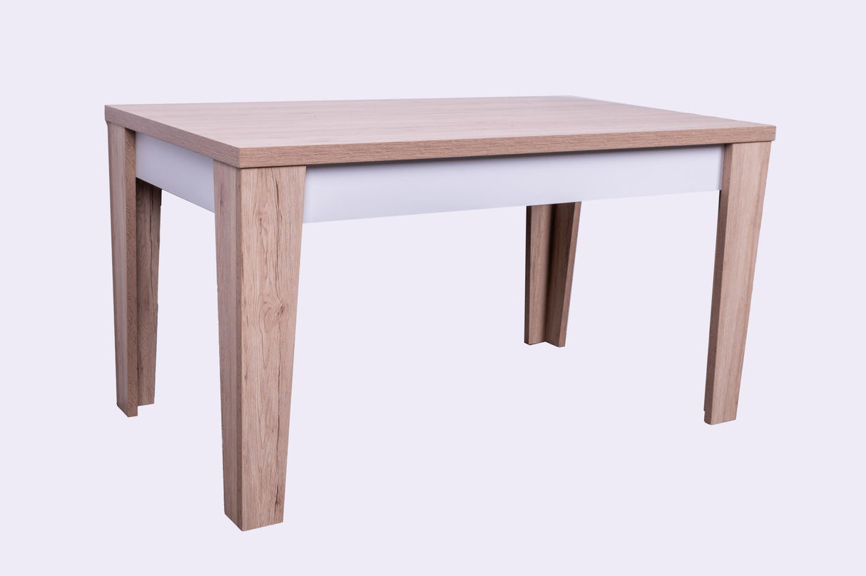 Angled Natural Oak Dining Table