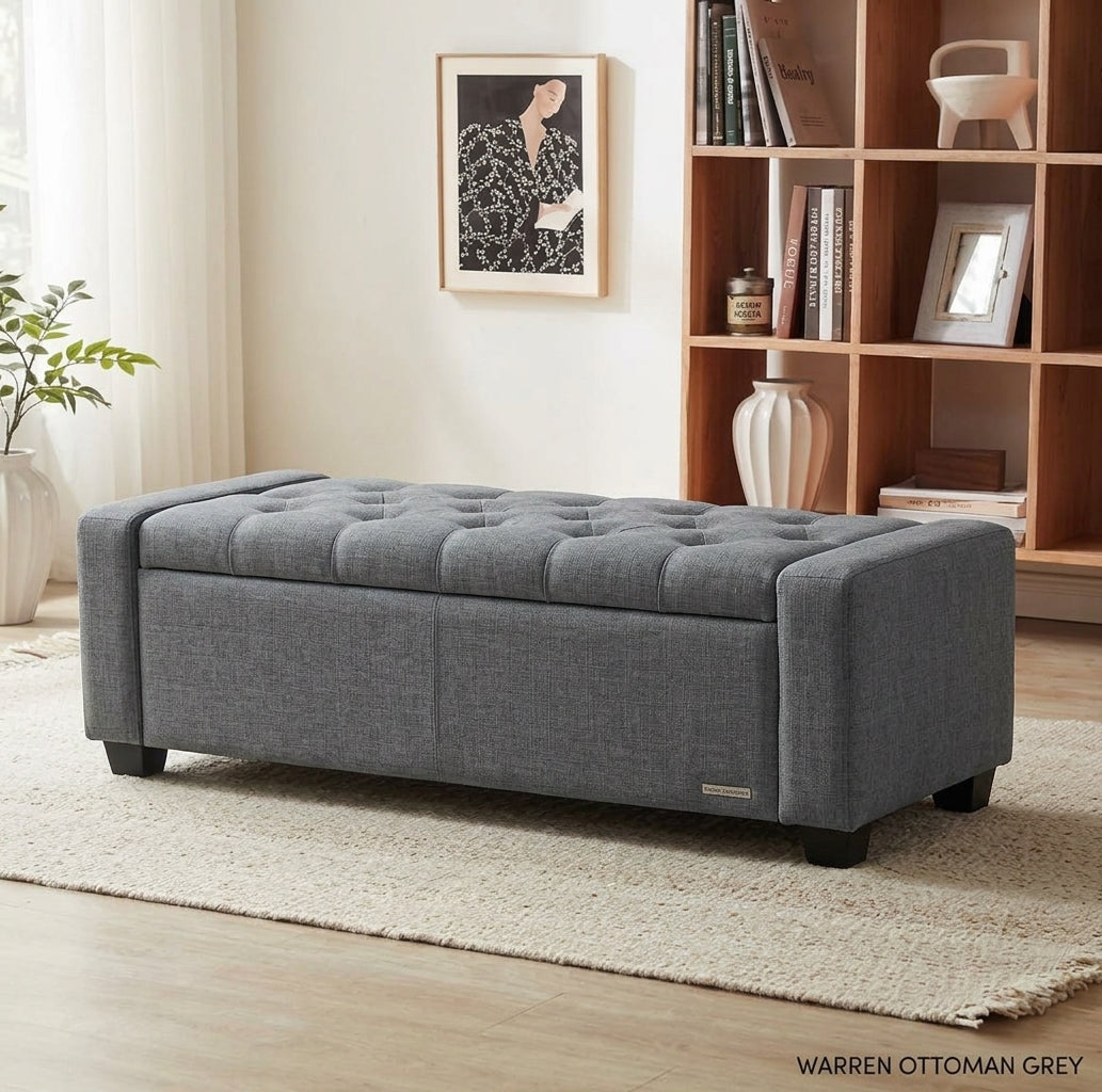 Warren Ottoman Grey