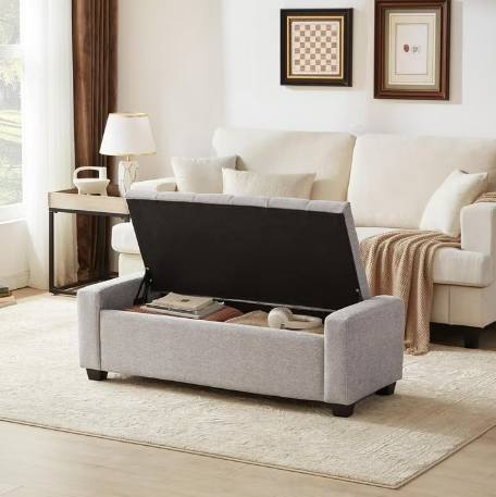 Warren Ottoman Light Grey