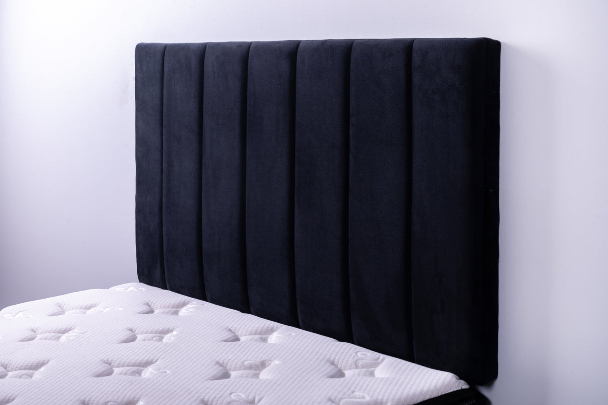 Josie Headboard Black Velvet Double