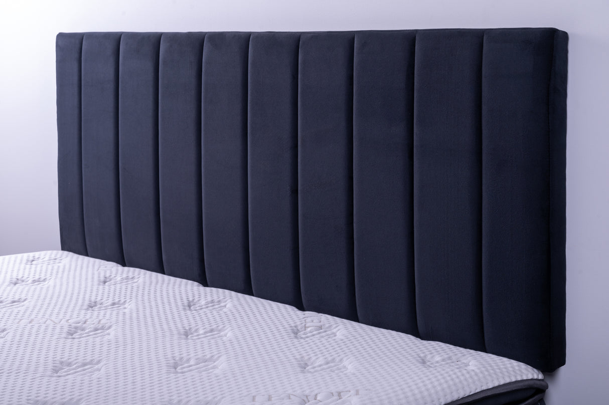Josie Headboard Black Velvet Super King