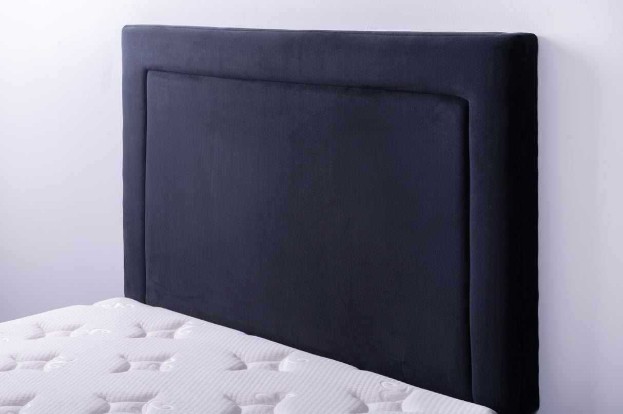 Jessamine Headboard Black Velvet Single