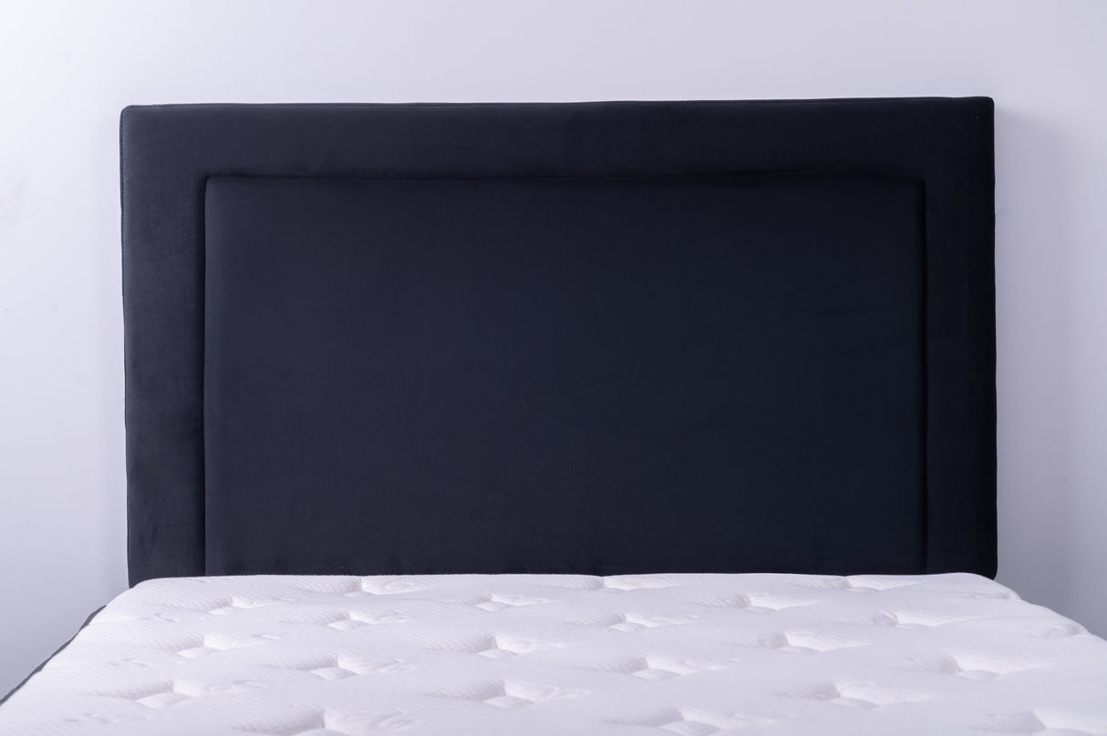 Jessamine Headboard Black Velvet Double