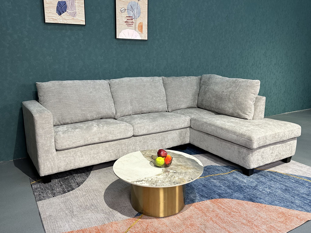 Ganley Modular Light Grey Right Chaise Lounge Suite