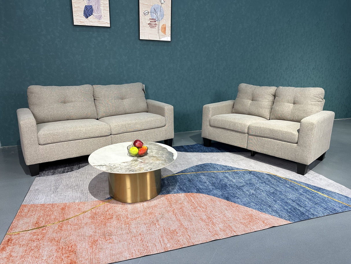 Tihi Loveseat 2 Seats Light Brown