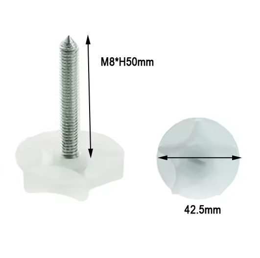 M8 Headboard Bolts for Base (white)