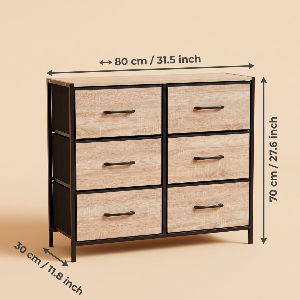 Maskell Six Drawers
