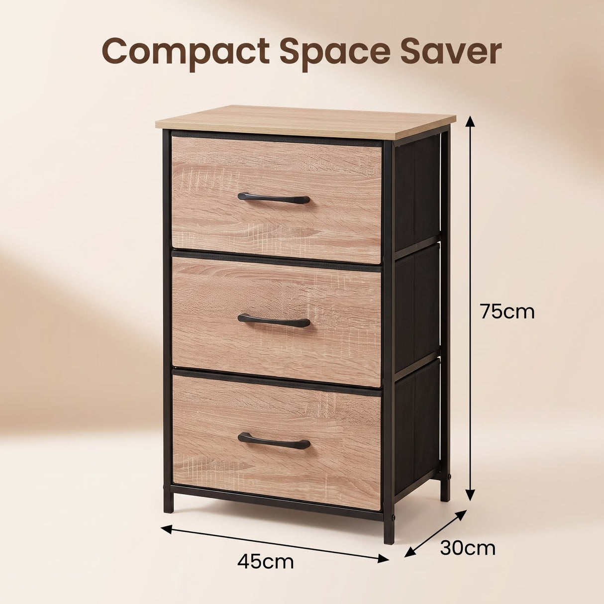 Maskell Three Drawers