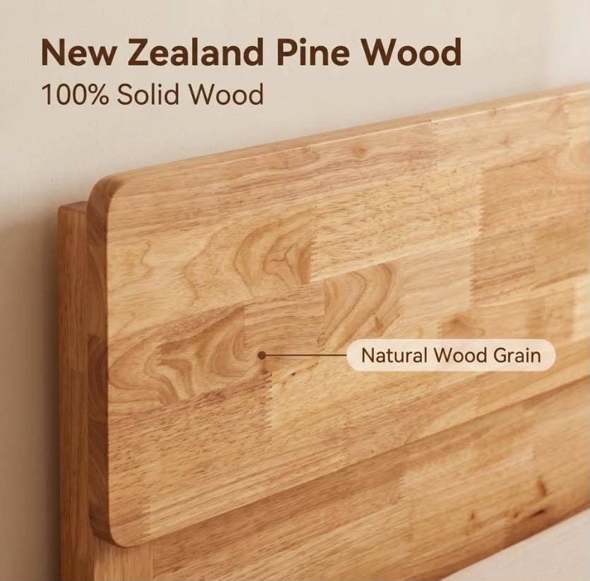 Solid Pine Queen Bed Frame