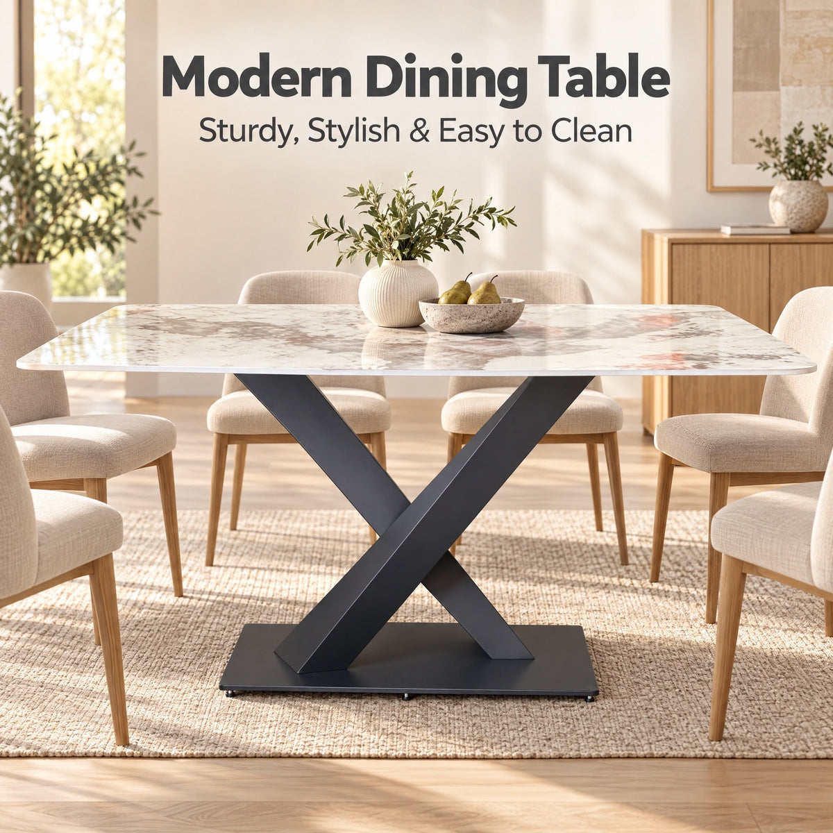 Aria Sintered Stone Dining Table