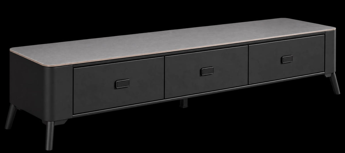 Luxe Sintered Stone TV Entertainment Unit - Black