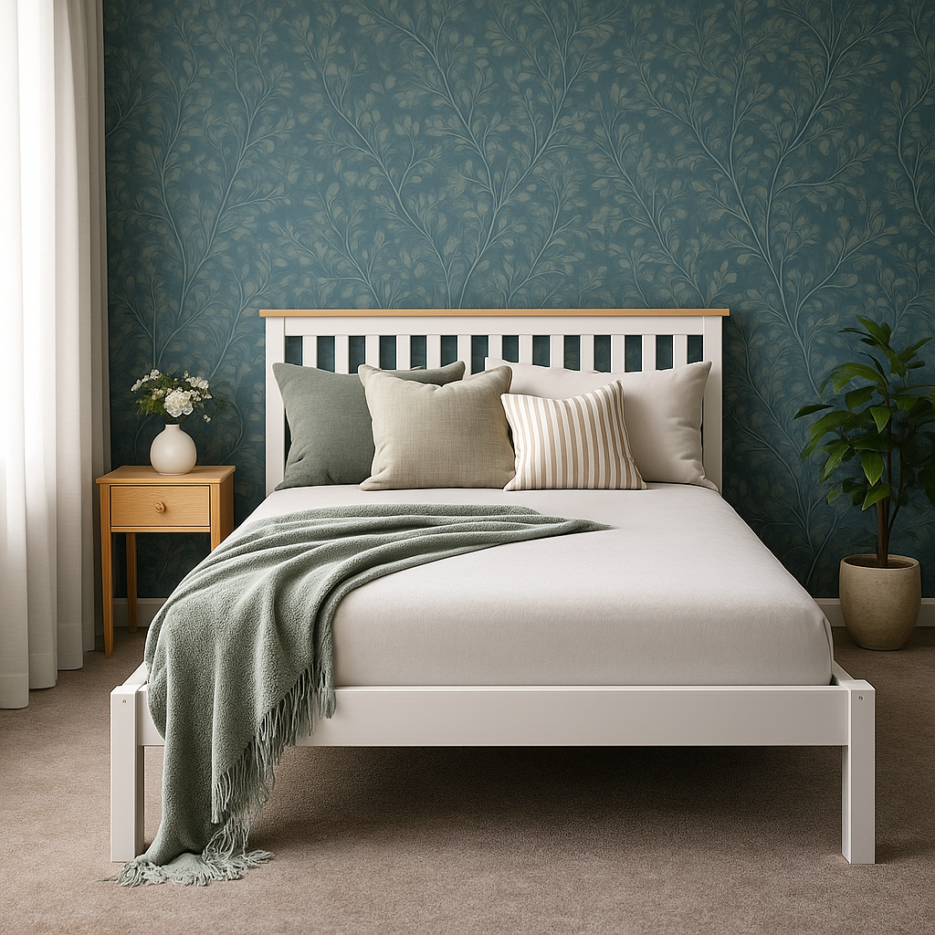 Hayes Solid Pine Bed Frame Queen