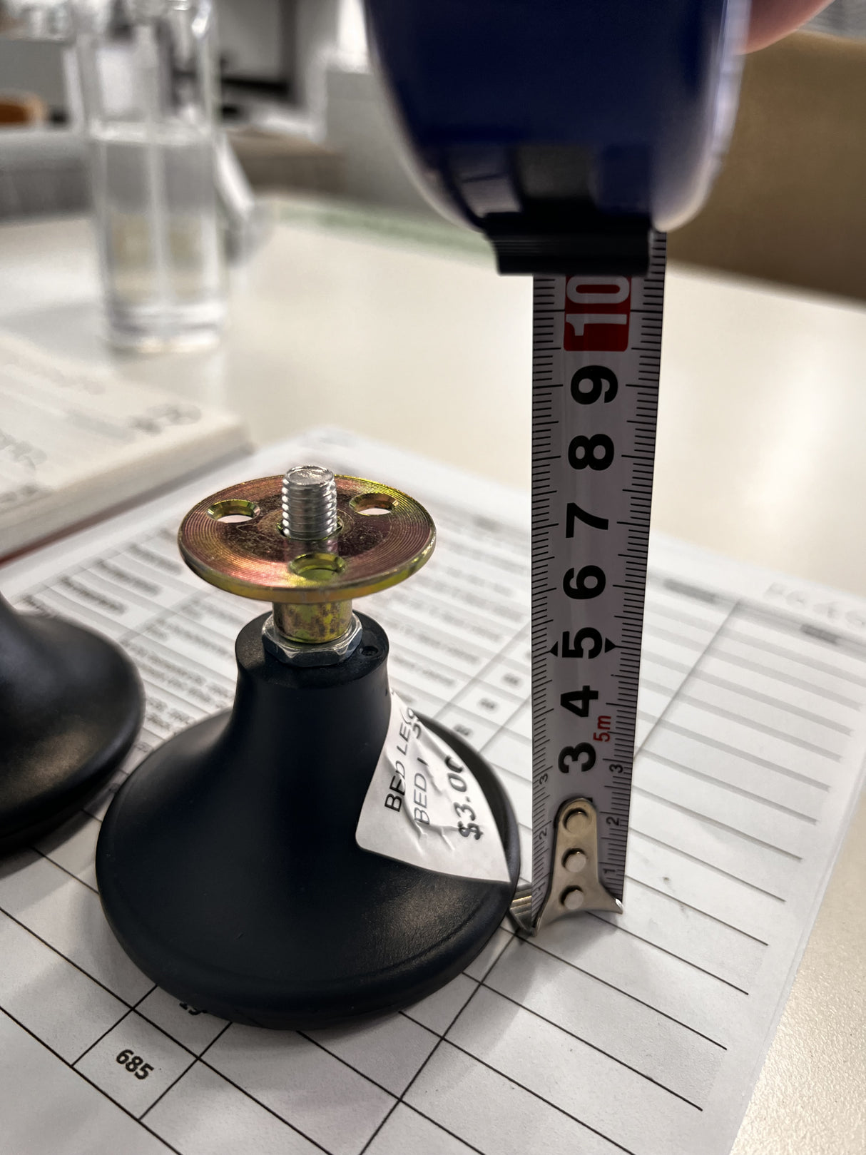 BED LEGS SHORT (50mm) M8