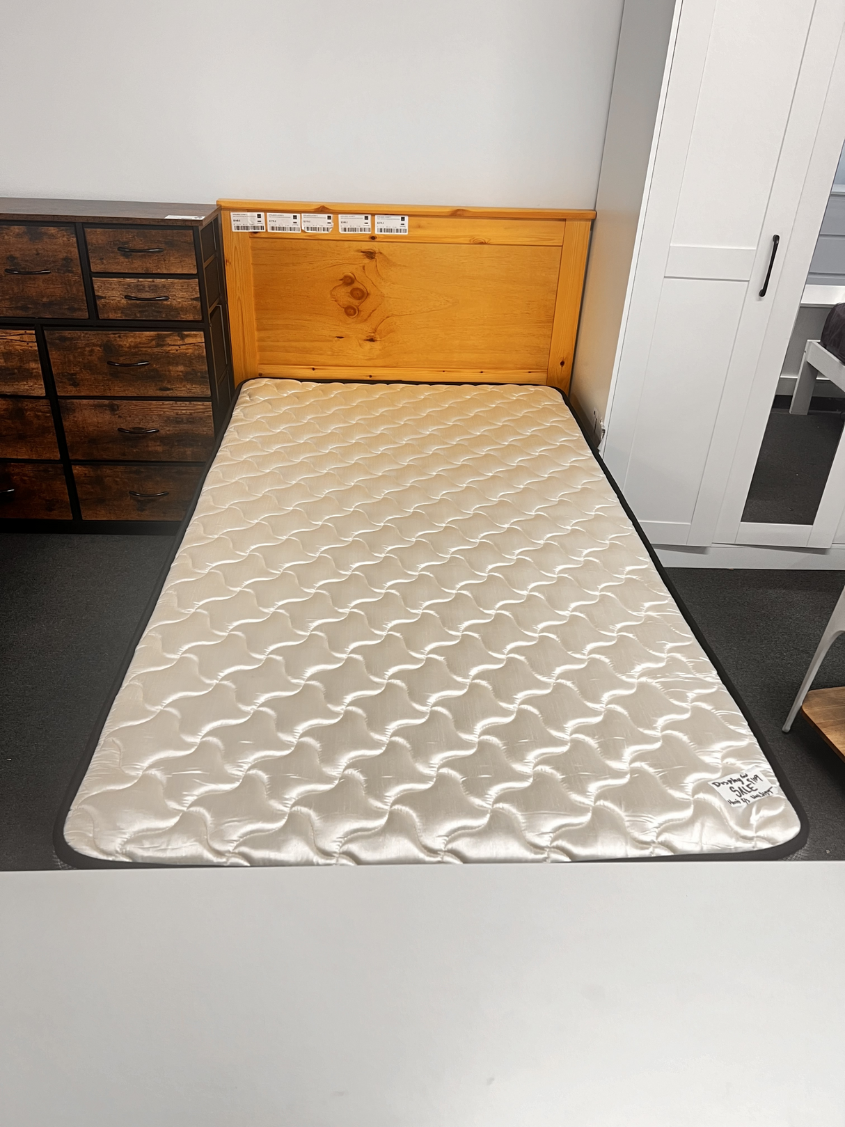 'Metro' Solid Pine Bed Frame Honey Single