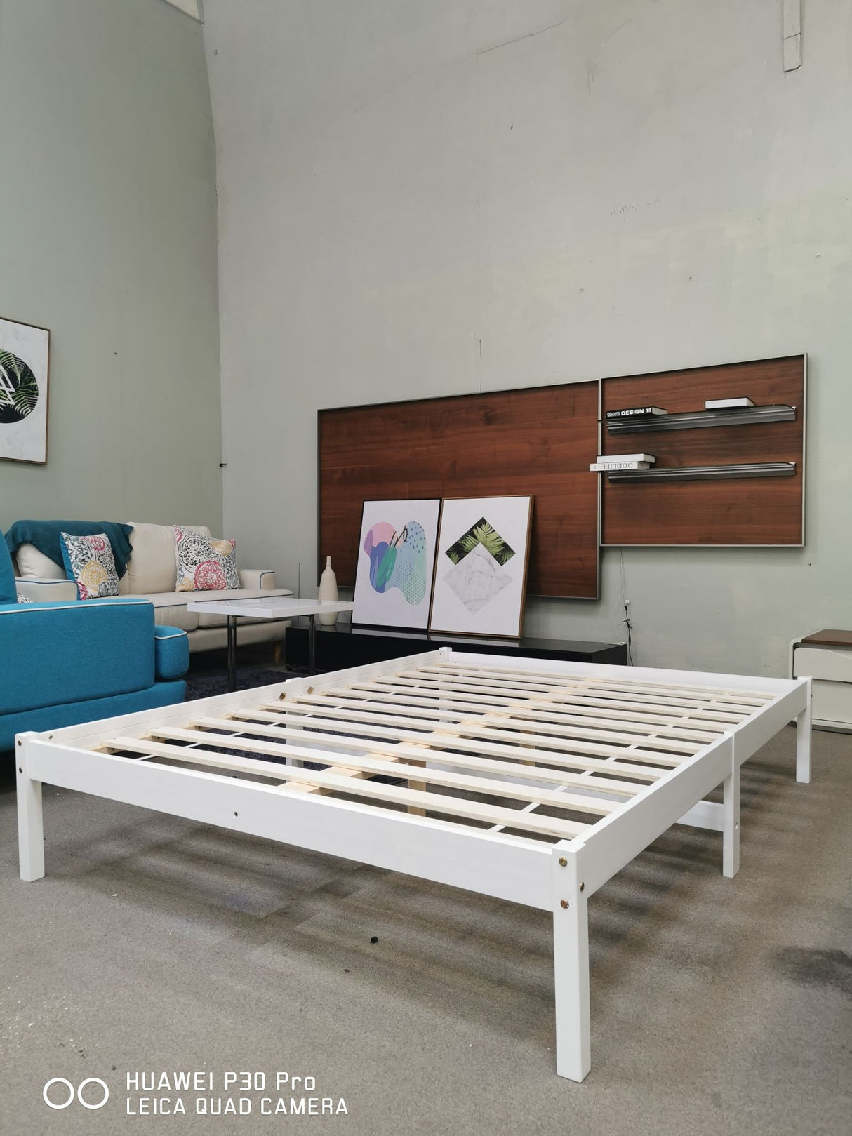 Hartland Solid Wood Bed Base White Double