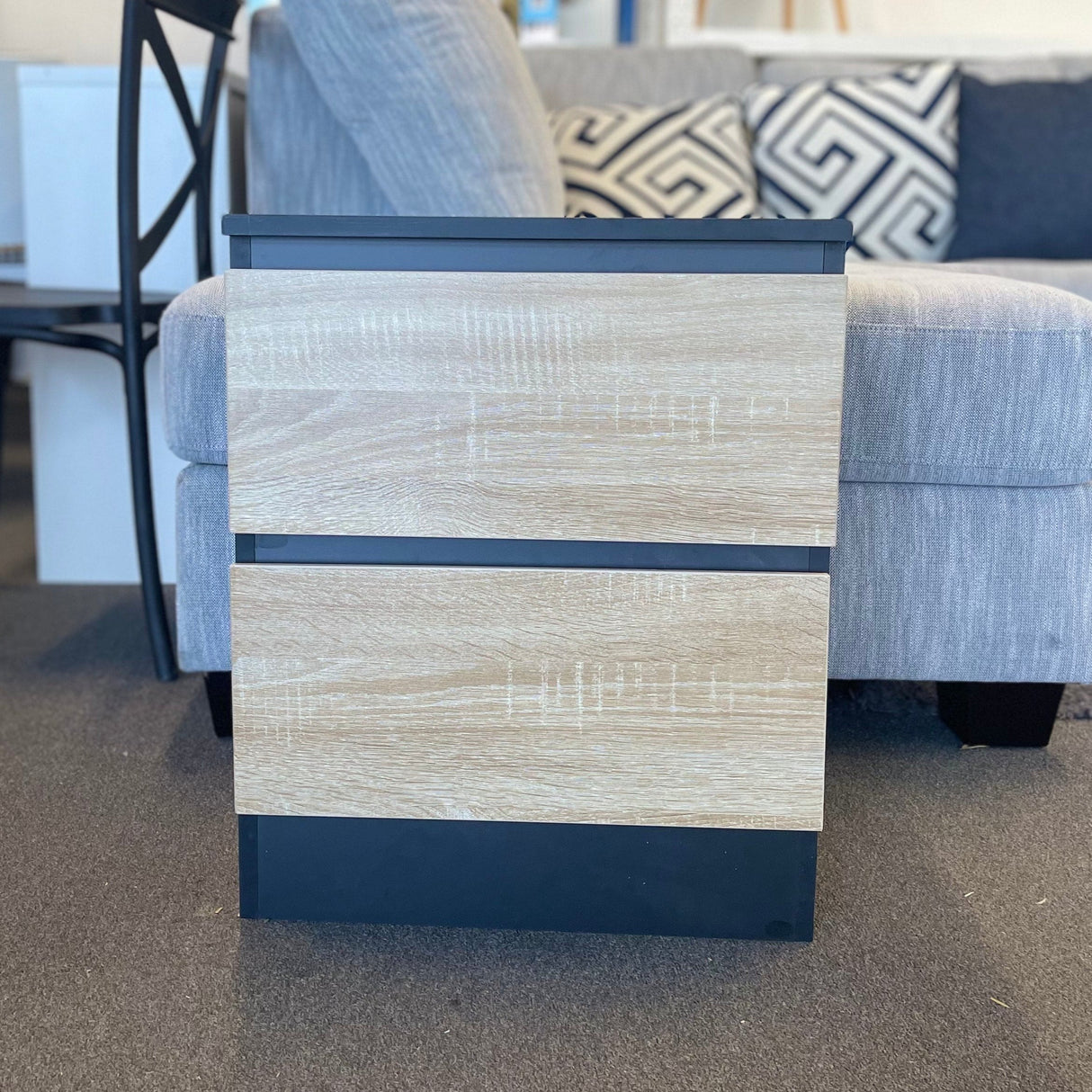 Camie Bedside Table Black