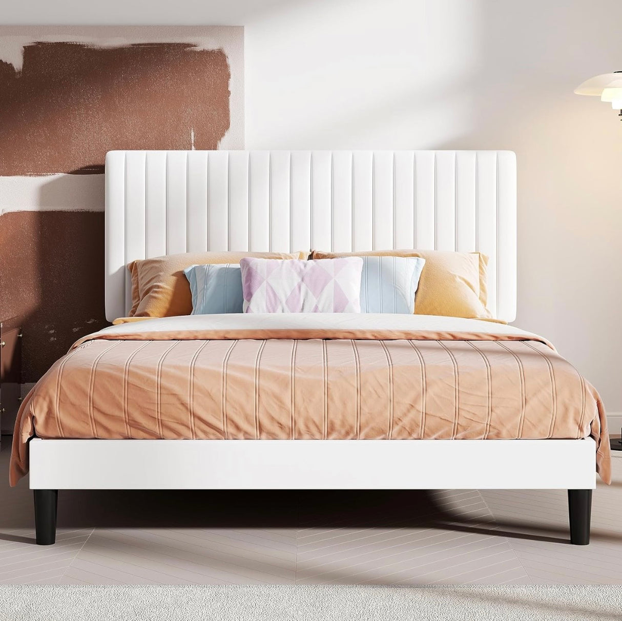 Wyllie Bed Frame Beige White Double