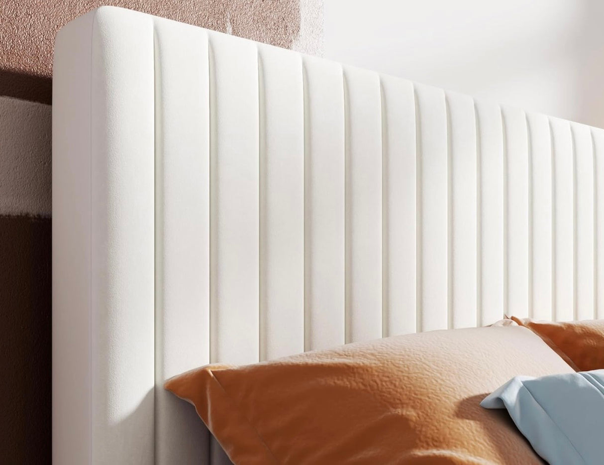 Wyllie Bed Frame Beige White Double