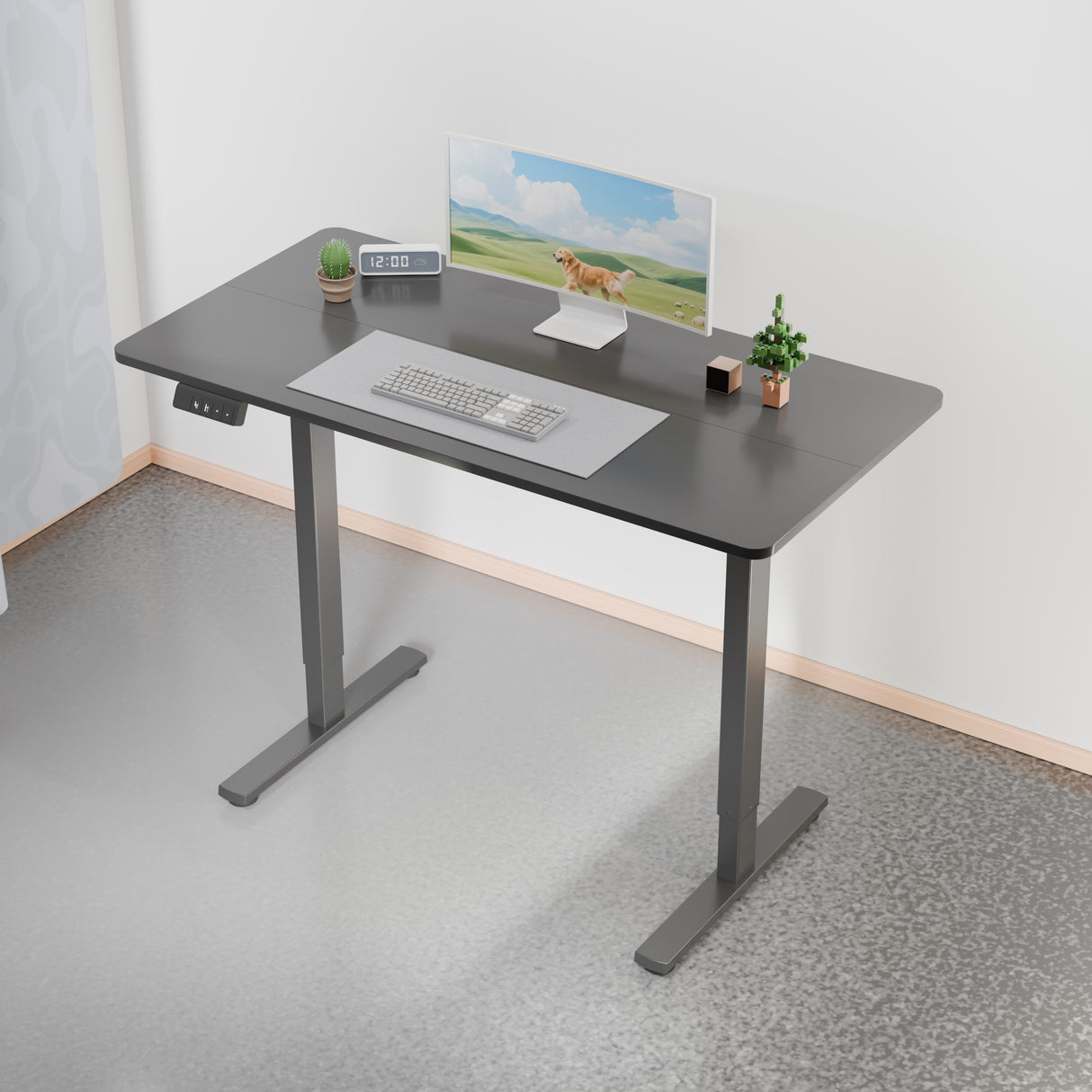 Electra Ergo Single Motor Sit Stand Desk Black 1.2m