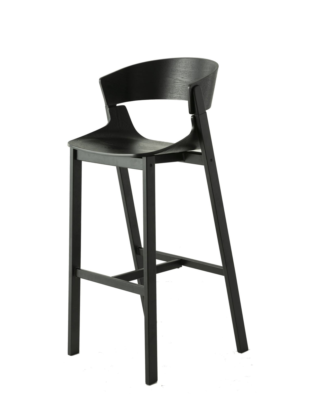 Tilted Black Bar Stool